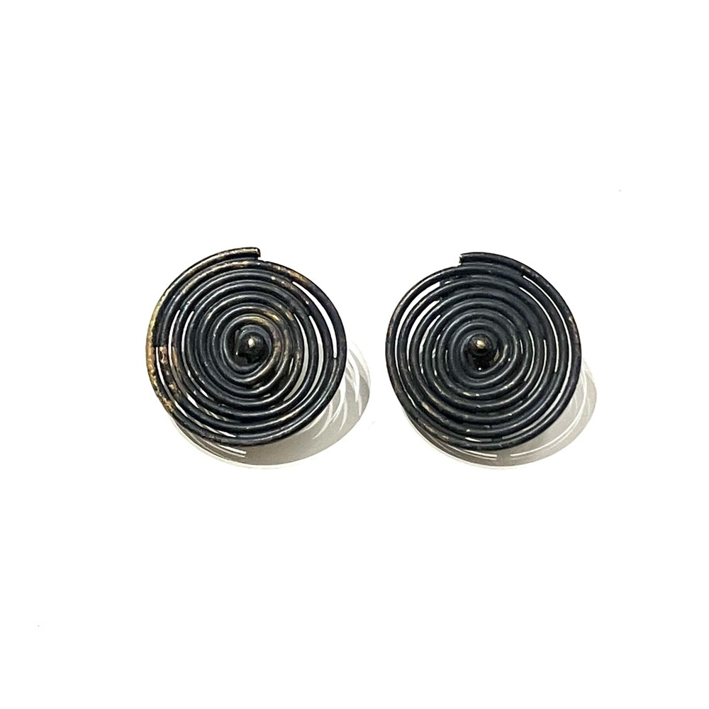 Vintage Martha Sturdy Antique Bronze Clip On Earrings
